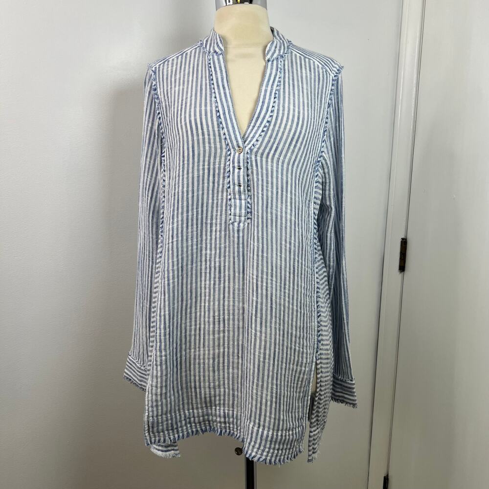 Sundance NWT Women's Trouvaille Tunic Boho Top Striped Coastal Coverup Size XL - Picture 4 of 16